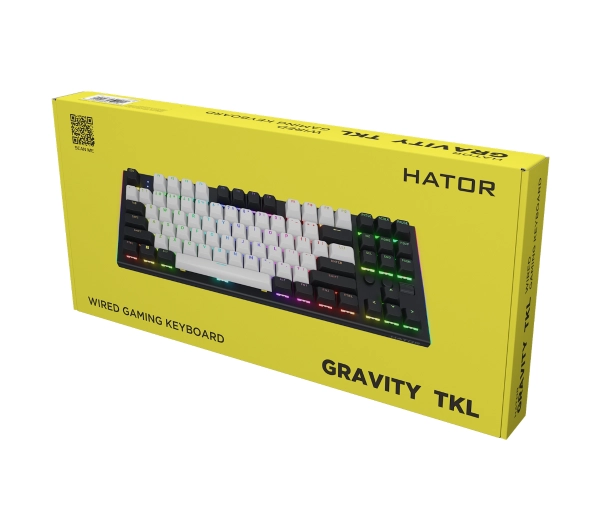 Hator Gravity TKL RGB Aurum Orange Linear Czarny