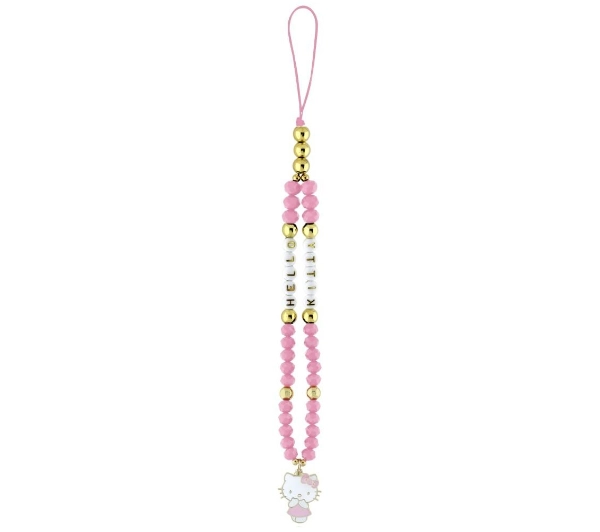 Zawieszka do telefonu HELLO KITTY Pearls and Beads Kitty Charm Różowy