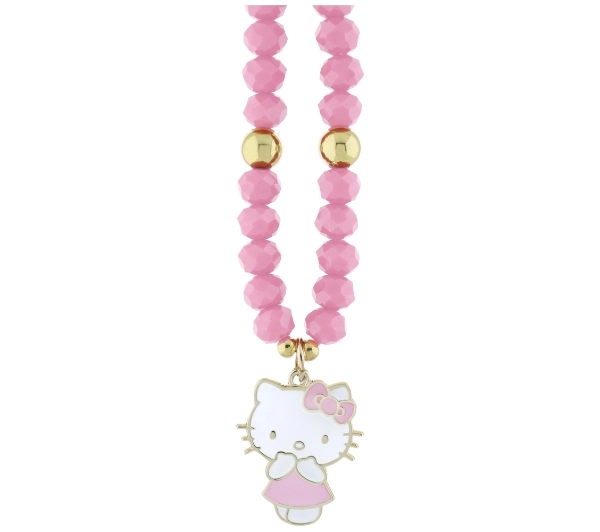 Hello Kitty Pearls and Beads Kitty Charm Różowy