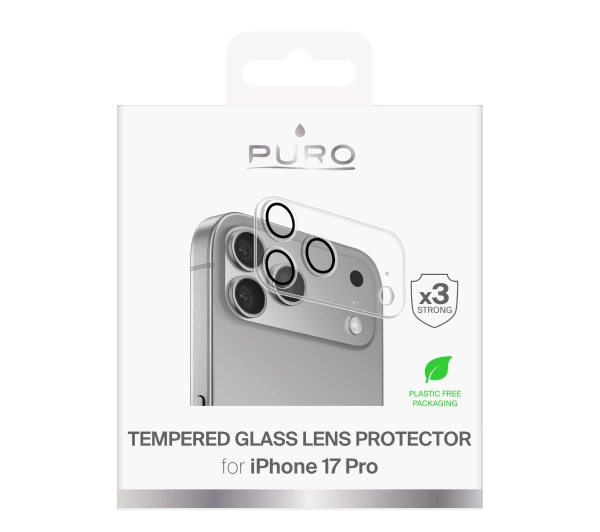 Puro Tempered Glass Lens Protector do iPhone 17 Pro