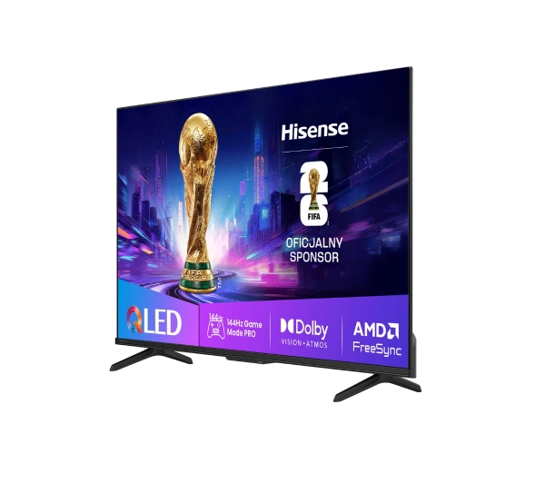 Hisense 50E7Q PRO 50" QLED 4K 144Hz Smart TV Funkcje AI Dolby Vision Dolby Atmos HDMI 2.1 - Kup na Raty - RRSO 0%