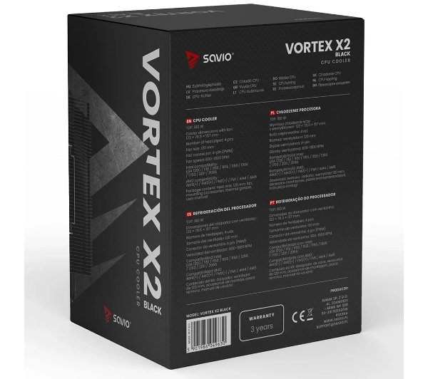 Savio Vortex X2 Black