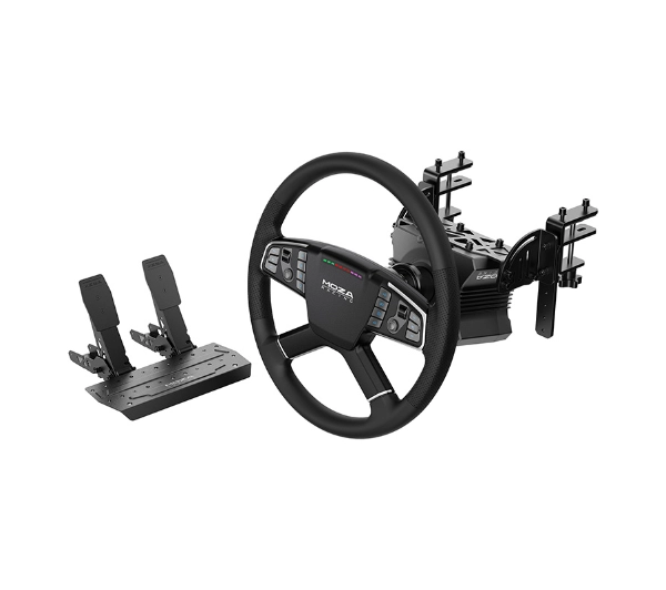 MOZA Racing RS07 do PC Zestaw gamingowy (baza R5 + kierownica ciężarowa TSW + pedały SRP-Lite + zaciski)