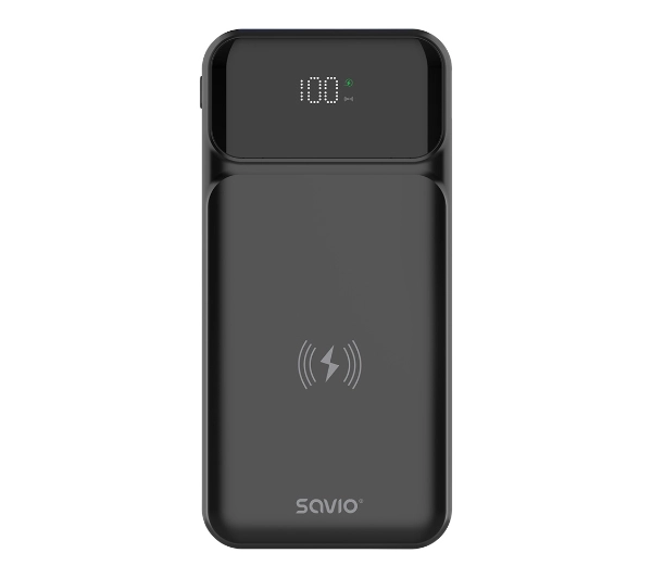 Savio BA-09 10000mAh 20W Ładowanie indukcyjne Czarny
