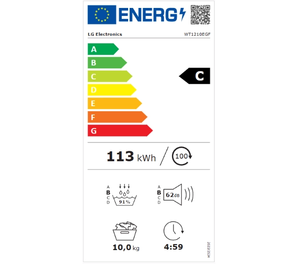 LG WashTower WT1210EGF 66cm 12kg/10kg Zdalne sterowanie - Kup na Raty - RRSO 0%