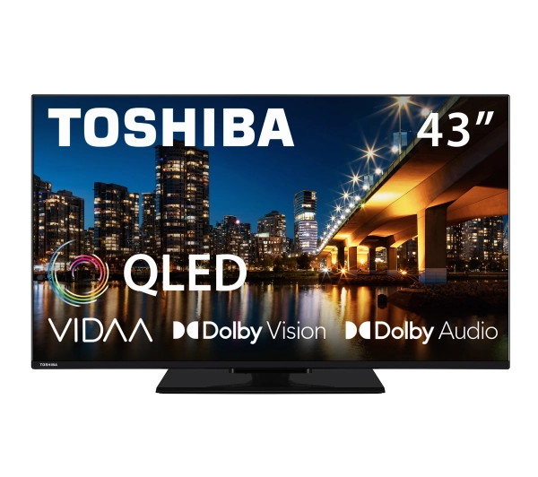 Toshiba 43QV3463DG 43" QLED 4K Smart TV VIDAA Dolby Vision HDMI 2.1 DVB-T2