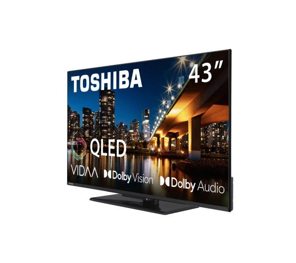 Toshiba 43QV3463DG 43" QLED 4K Smart TV VIDAA Dolby Vision HDMI 2.1 DVB-T2 - Kup na Raty - RRSO 0%