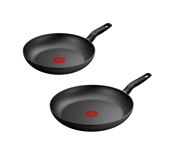 Patelnie - Tefal Dark Essential G0069053 Indukcja Mineralia+ 24cm, 28cm