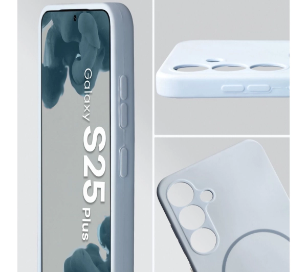 Bizon Soft z MagSafe do Samsung Galaxy S25 Plus Jasnoniebieski