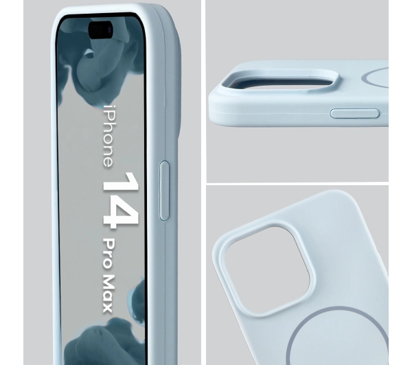 Bizon Soft z MagSafe do Apple iPhone 14 Pro Max Jasnoniebieski