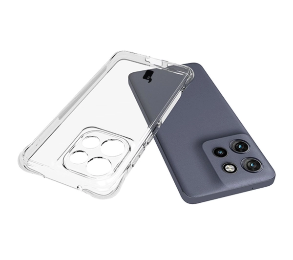 Bizon elastyczne etui Salpa + 2x folia na ekran Clear Pack do Motorola Edge 50 Neo