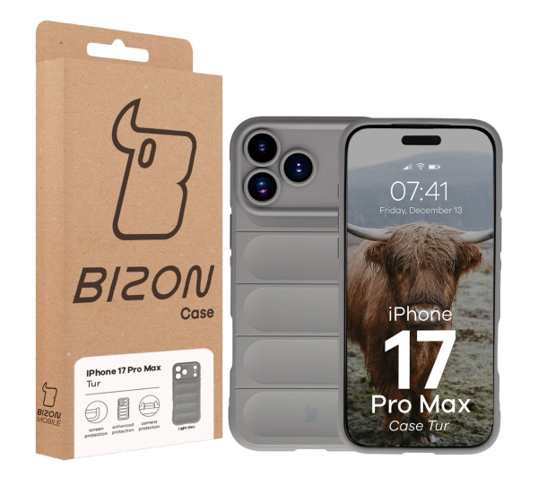 Bizon Tur do Apple iPhone 17 Pro Max Jasnoszary