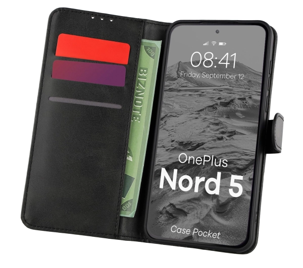 Bizon z klapką Pocket do OnePlus Nord 5 Czarny