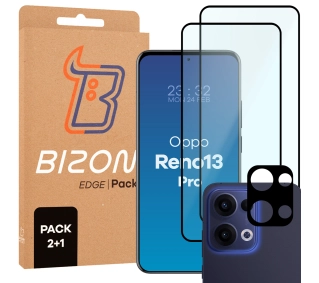 Bizon 2x szkło + szybka na aparat Edge 2 Pack do Oppo Reno13