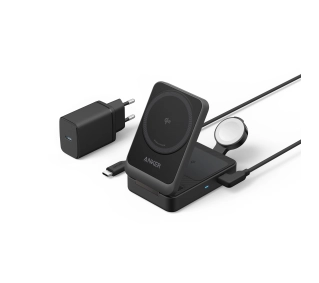 Anker MagGo 3w1 (B2557312) iPhone Apple Watch AirPods 15W Qi2 Czarna - Kup na Raty - RRSO 0%
