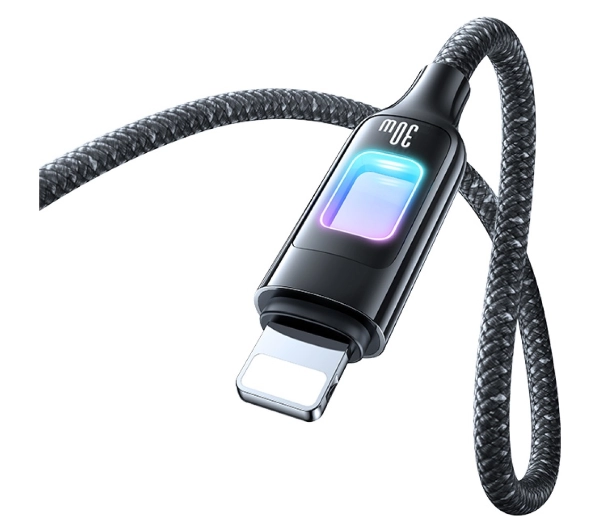 USAMS TC Series 30W USB-C do Lightning 1,2m Czarny