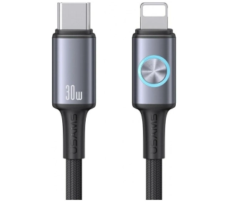 USAMS Huan Series 30W USB-C do Lightning 1,2m Czarny