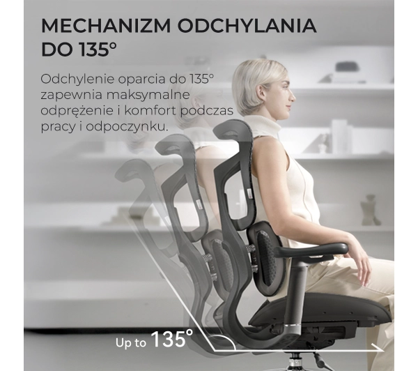 Sihoo Doro S100 Biurowy do 150kg Tkanina Czarny - Kup na Raty - RRSO 0%