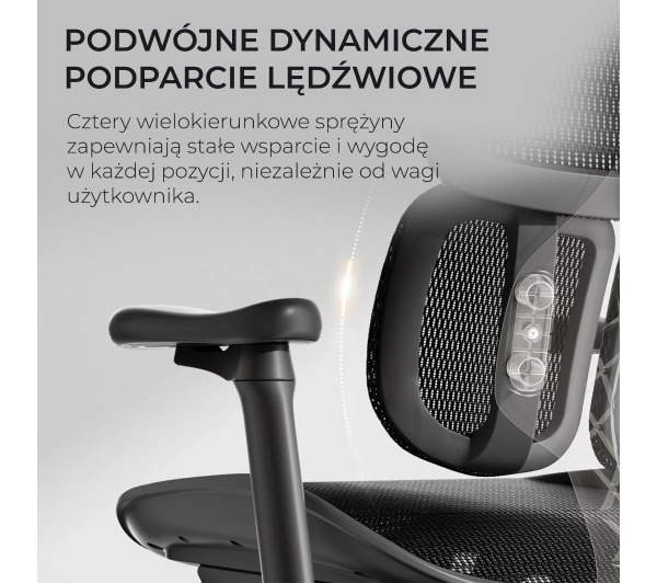 Sihoo Doro S100 Biurowy do 150kg Tkanina Czarny - Kup na Raty - RRSO 0%