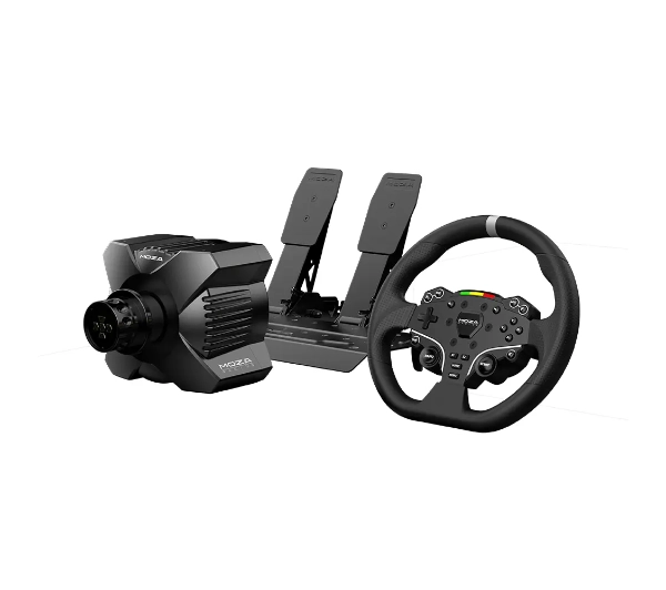 MOZA Racing R3 RS074 do PC Zestaw gamingowy (baza R3 DD + kierownica ES Lite + pedały SRP-Lite + zaciski) - Kup na Raty - RRSO 0%