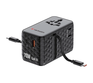 Verbatim 30186 70W 2x kabel USB-C Black