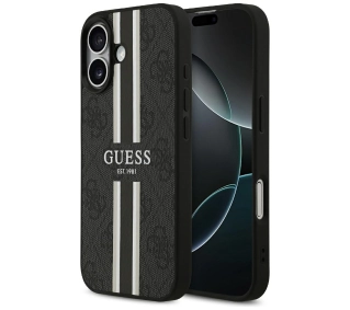 Guess 4G Printed Stripes MagSafe do iPhone 17 Czarny