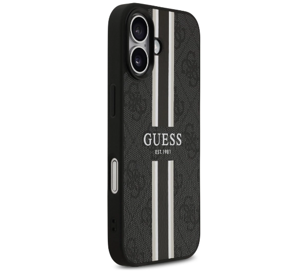 Guess 4G Printed Stripes MagSafe do iPhone 17 Czarny