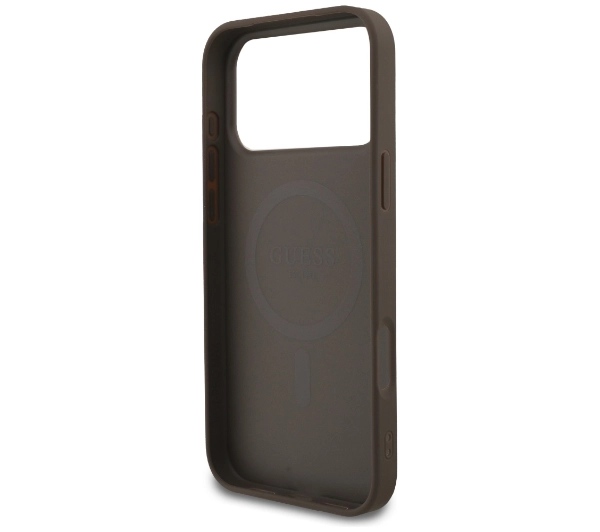 Guess 4G Small Classic Logo MagSafe do iPhone 17 Pro Max brązowy