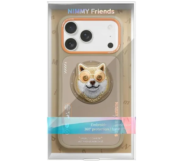 Nimmy Glasses Cool Dog MagSafe do iPhone 17 Beżowy