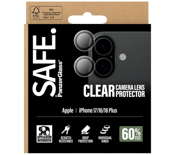 PanzerGlass Camera Lens Protector do iPhone 17 / 16 / 16 Plus