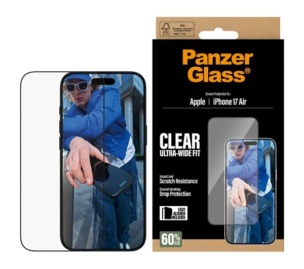 PanzerGlass Ultra-Wide Fit EasyAligner do iPhone Air