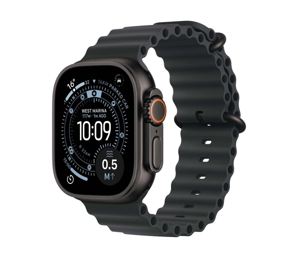 Apple Watch Ultra 3 GPS + Cellular koperta z tytanu Czarna 49mm Pasek Ocean Czarny