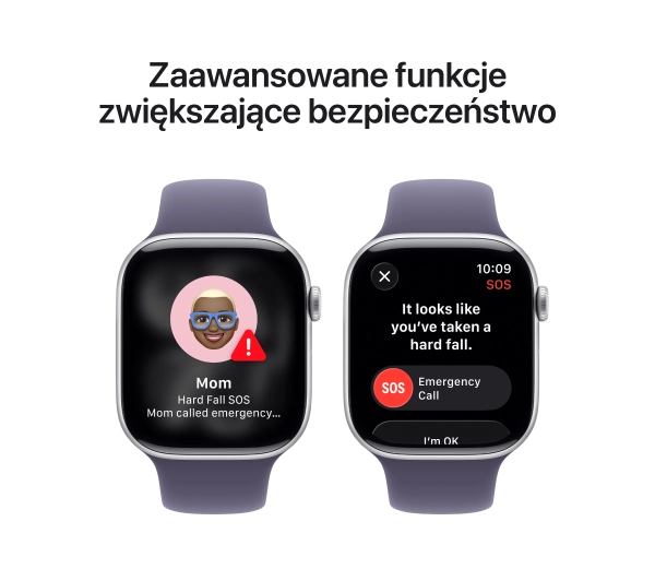 Apple Watch Series 11 GPS 46mm z aluminium Srebrny Pasek sportowy Mleczny fiolet M/L - Kup na Raty - RRSO 0%