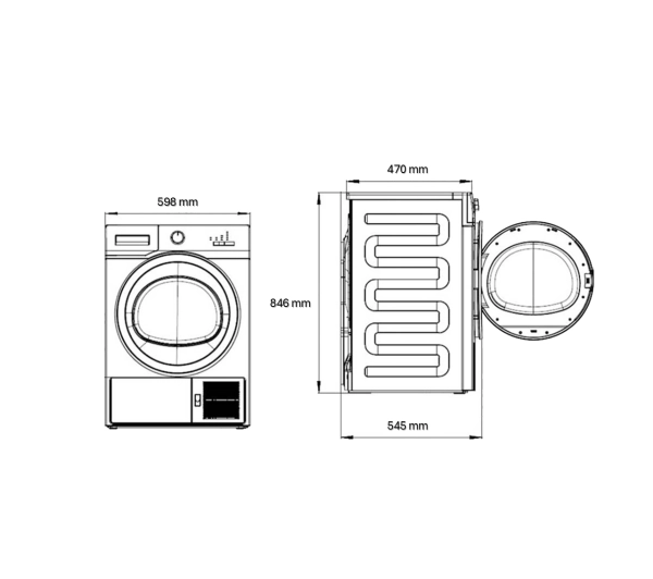 Beko b300 BM3T3823WBW SteamCure Slim 47cm 8kg - Kup na Raty - RRSO 0%