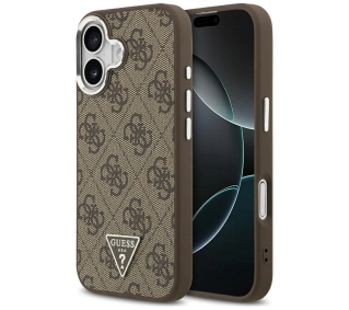 Guess 4G Triangle Logo MagSafe do iPhone 17 brązowy srebrny