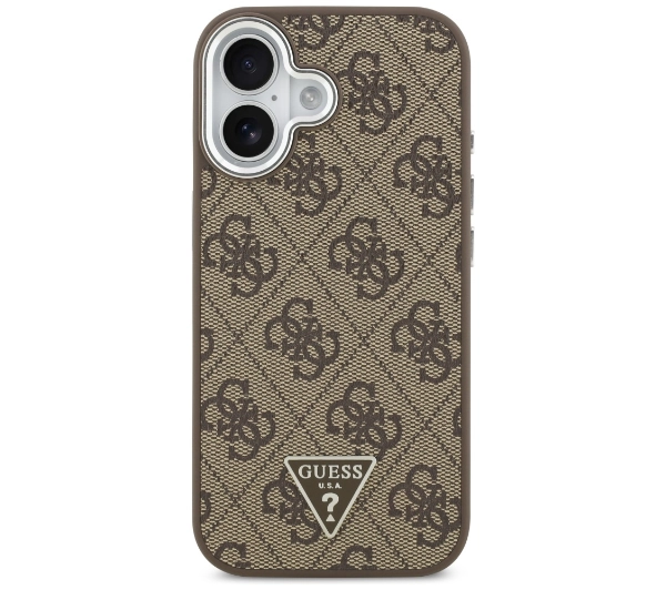 Guess 4G Triangle Logo MagSafe do iPhone 17 brązowy srebrny