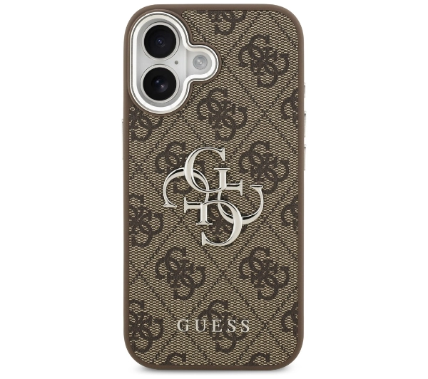 Guess 4G Big 4G Classic Logo do iPhone 17 Brązowy srebrny
