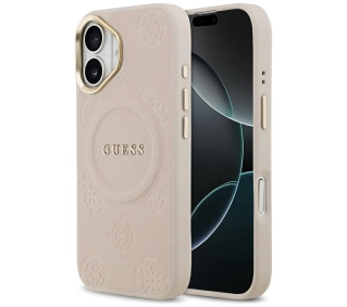 Guess Peony Hot Stamp MagSafe do iPhone 17 różowy