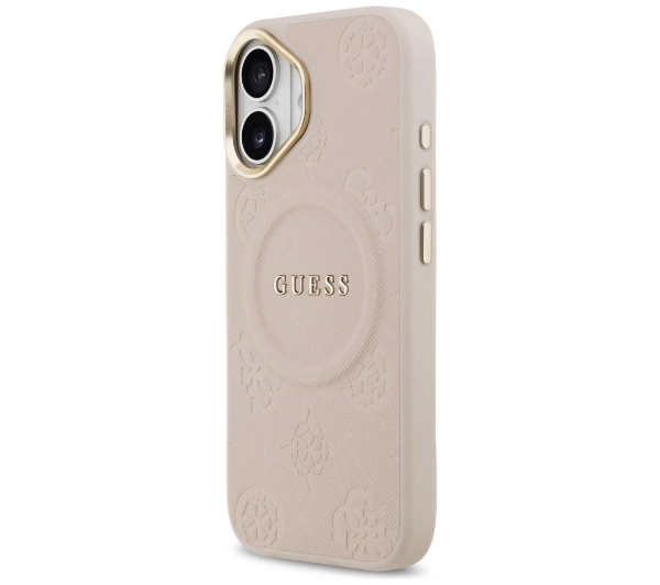 Guess Peony Hot Stamp MagSafe do iPhone 17 różowy