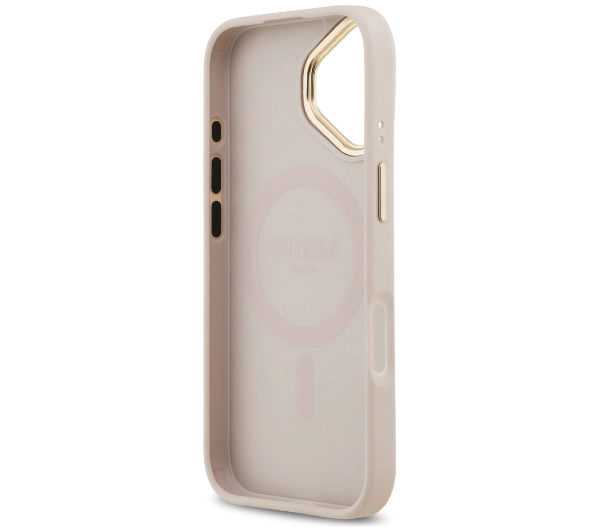 Guess Peony Hot Stamp MagSafe do iPhone 17 różowy