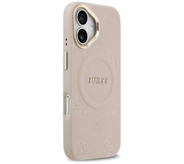 Guess Peony Hot Stamp MagSafe do iPhone 17 różowy