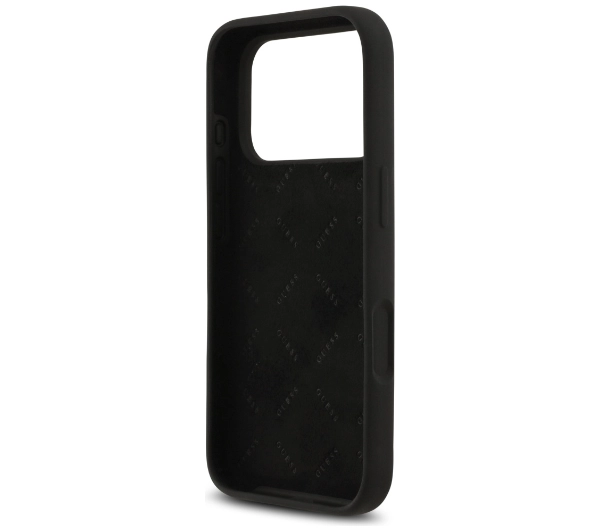 Guess Silicone Big 4G Script do iPhone 17 Pro Czarny