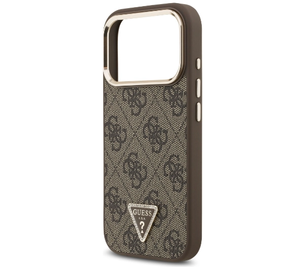 Guess 4G Triangle Logo MagSafe do iPhone 17 Pro brązowy złoty
