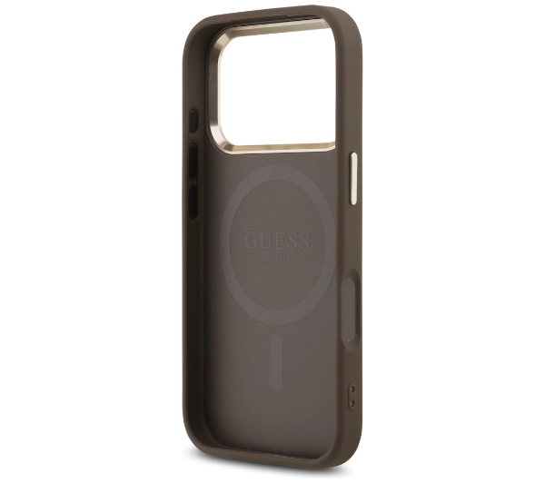 Guess 4G Triangle Logo MagSafe do iPhone 17 Pro brązowy złoty
