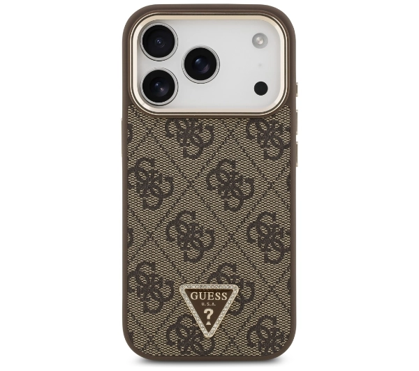 Guess 4G Triangle Logo MagSafe do iPhone 17 Pro brązowy złoty