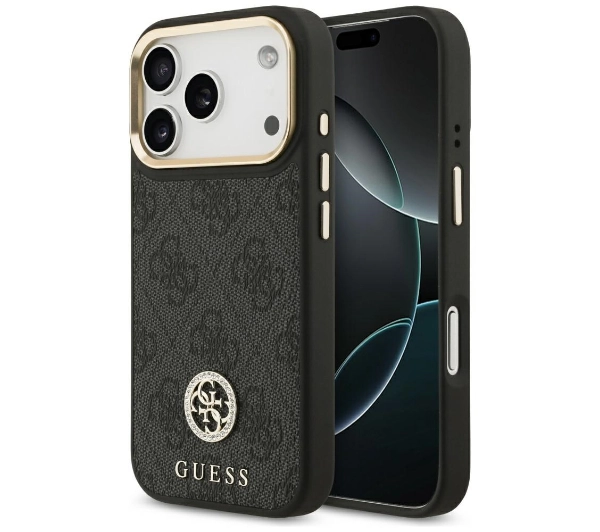Guess 4G Strass Logo MagSafe do iPhone 17 Pro czarny
