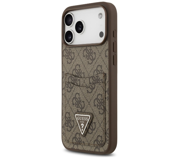 Guess 4G Double Card Triangle do iPhone 17 Pro Max brązowy