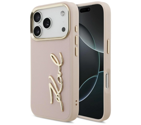 Karl Lagerfeld Karl Script Logo do iPhone 17 Pro Różowy