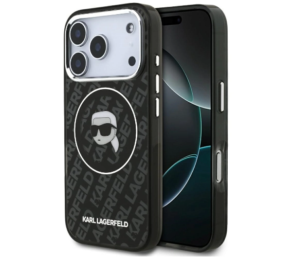 Karl Lagerfeld IML Karl Head Logo MagSafe do iPhone 17 Pro Max Czarny