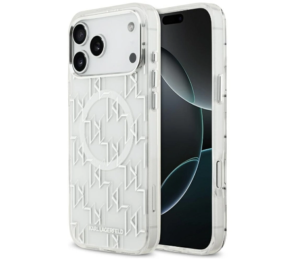 Karl Lagerfeld IML KL Monogram MagSafe do iPhone 17 Pro Max Biały